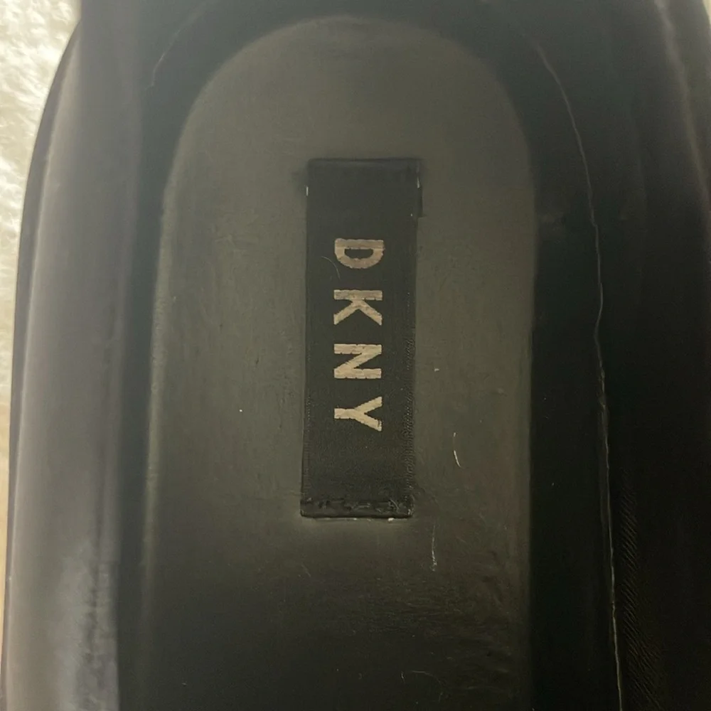 DKNY Black Slip-On Sneakers with Black Shine Logo